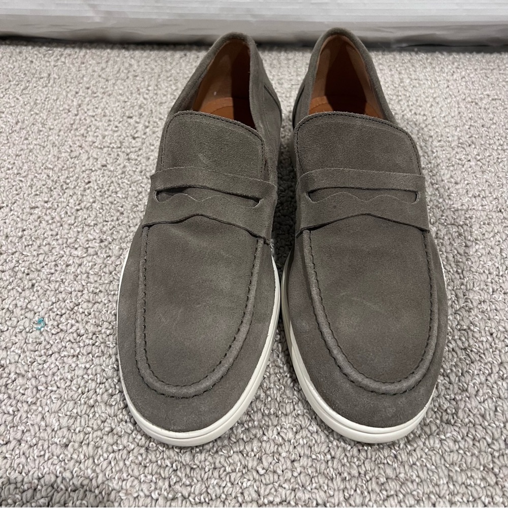 Rodd & Gunn Men Moana Loafer Shoes Size 12, 45 Green Gray Slip On Suede Leather - Picture 13 of 16
